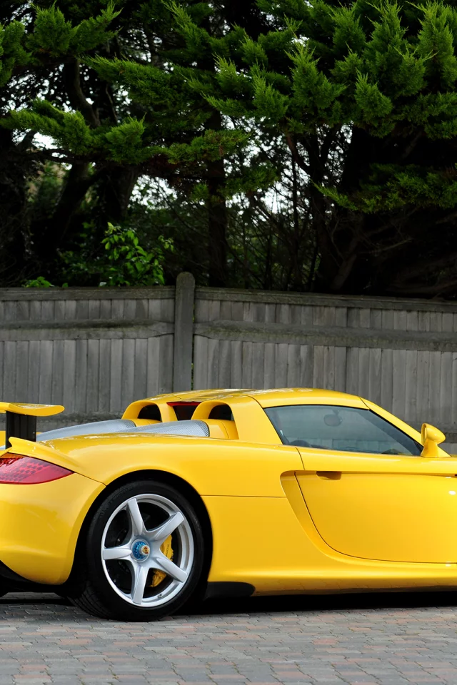 porsche, порше, желтый, carrera gt, суперкар, каррера гт