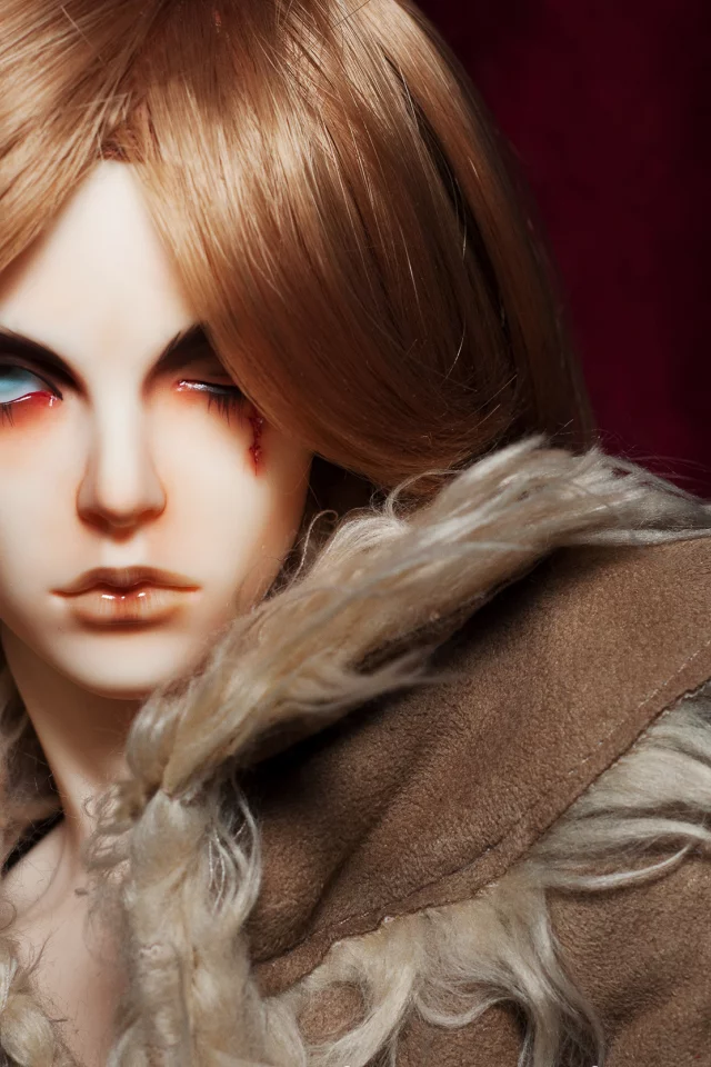 длинные волосы, bjd, шрам, парень, кукла