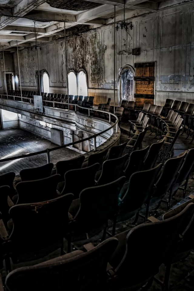 bones, decay, ruins, skeleton, opera house, abandoned