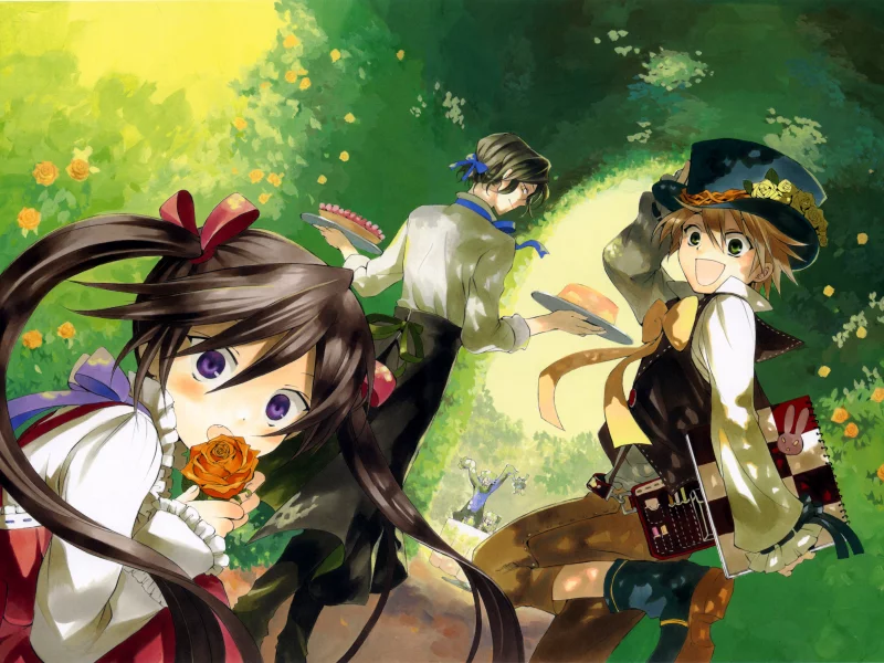 сердца пандоры, аниме, pandora hearts, взгляд, праздник