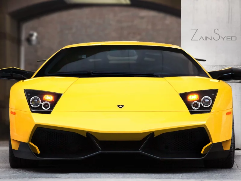 murcielago, lamborghini, superveloce, lp670, тюнинг, желтый, ламборджини