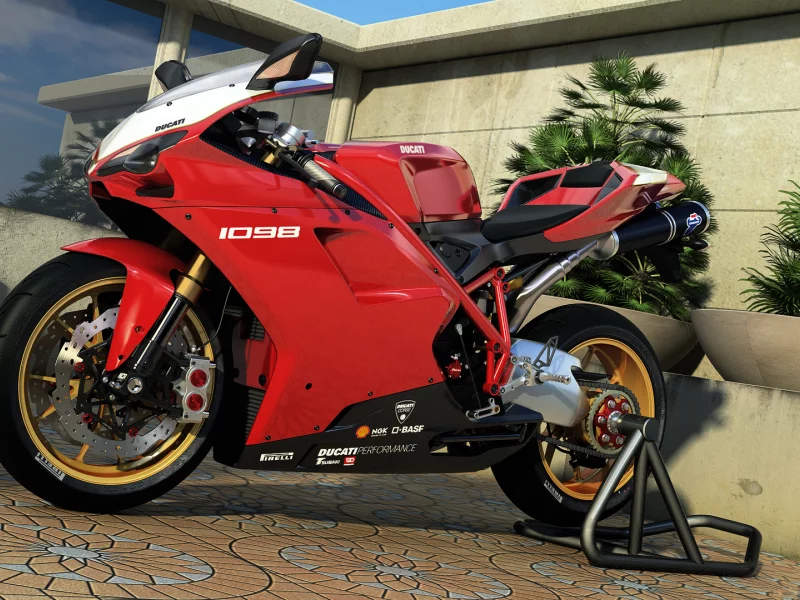 мотоцикл, графика, ducati, 1098, арт, dangeruss
