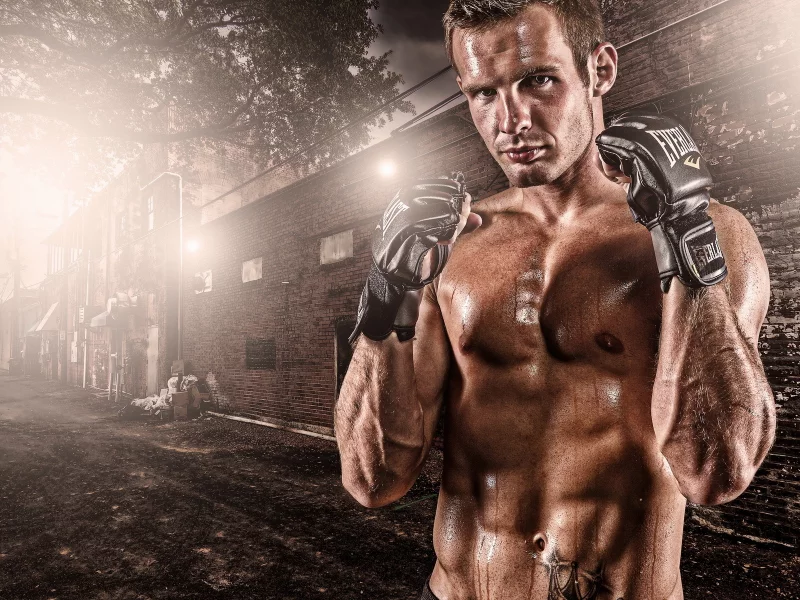 fight, softbox, gloves