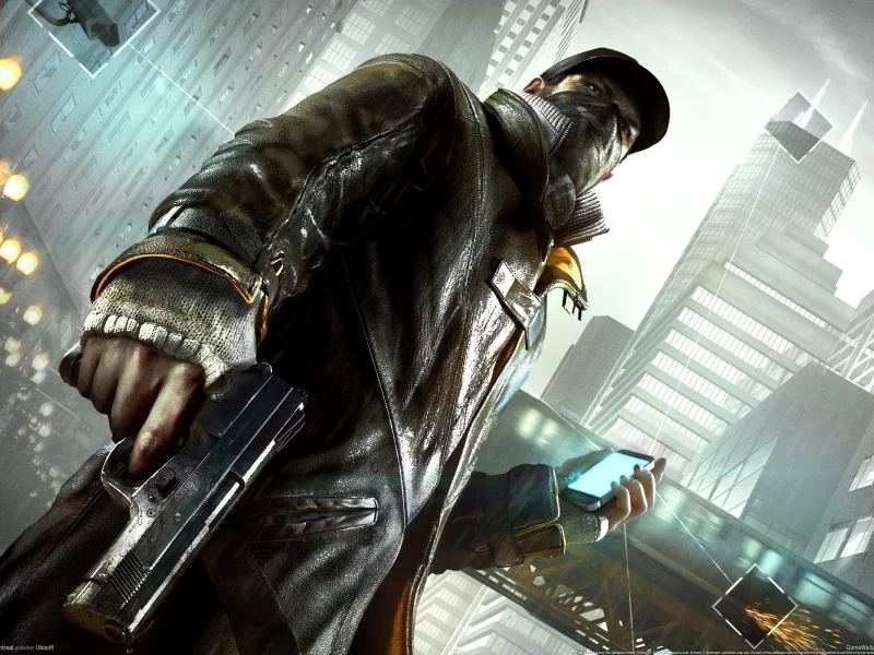 телефон, эйден пирс, город, сторожевые псы, watch dogs
