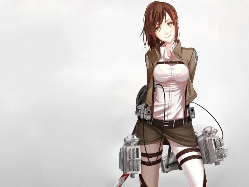девушка, art, улыбка, sasha browse, взгляд, клинки, кровь, sorano
