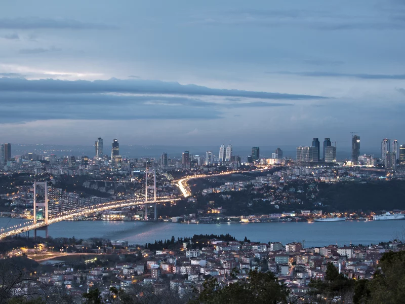 city, night, sky, sea of marmara, panorama, clouds, turkey, nature, istanbul, bosphorus bridge, 