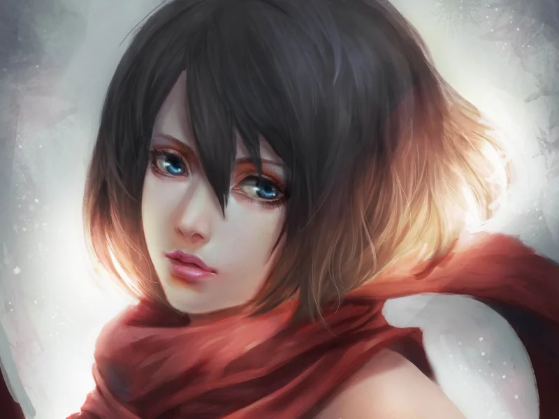 вторжение титанов, mikasa ackerman, shingeki no kyojin, арт, attack on titan