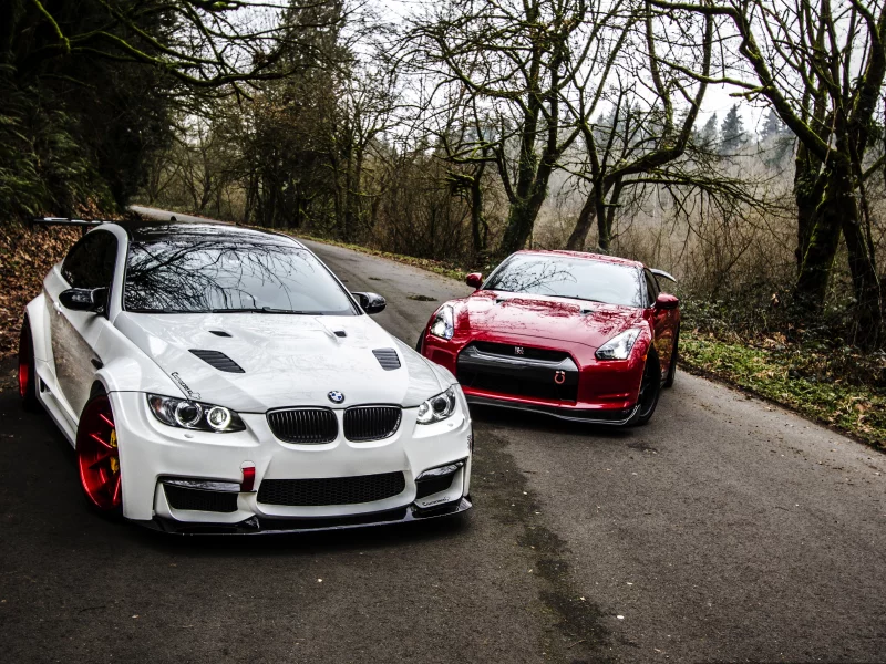 bmw, дорога, m3, тюнинг, ниссан, nissan, r35, e92, бмв, gtr, осень