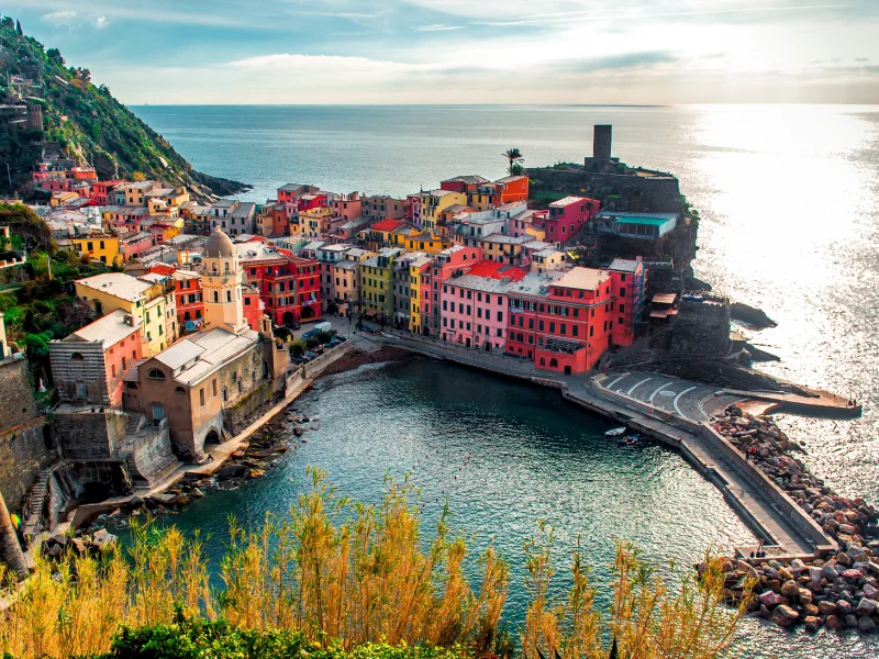 provincia della spezia, vernazza, вернацца, город, италия, cinque terre, italy