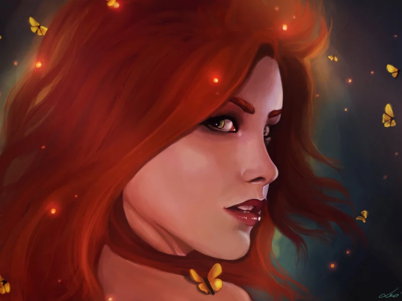 взгляд, ariel, disney mermaids, русалочка, арт, красные волосы