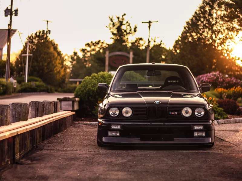 front, black, bmw, m3, e30, 3 series, evoked