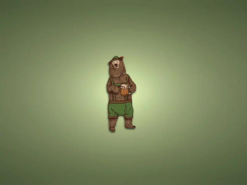 одежда, шапка, минимализм, светлый фон, медведь, кружка