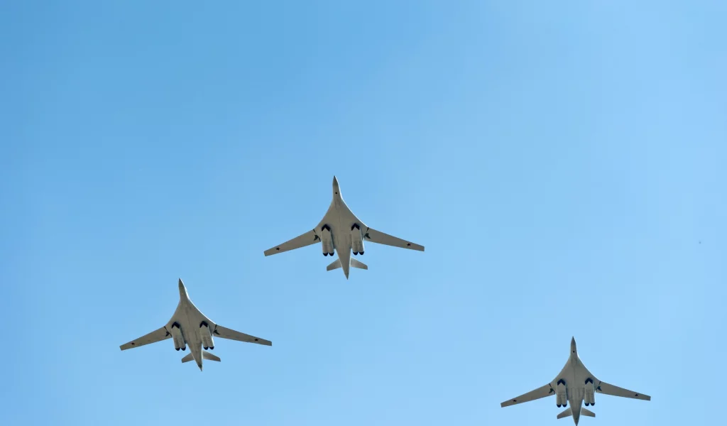 ту-160, самолёты, небо, три белых лебедя