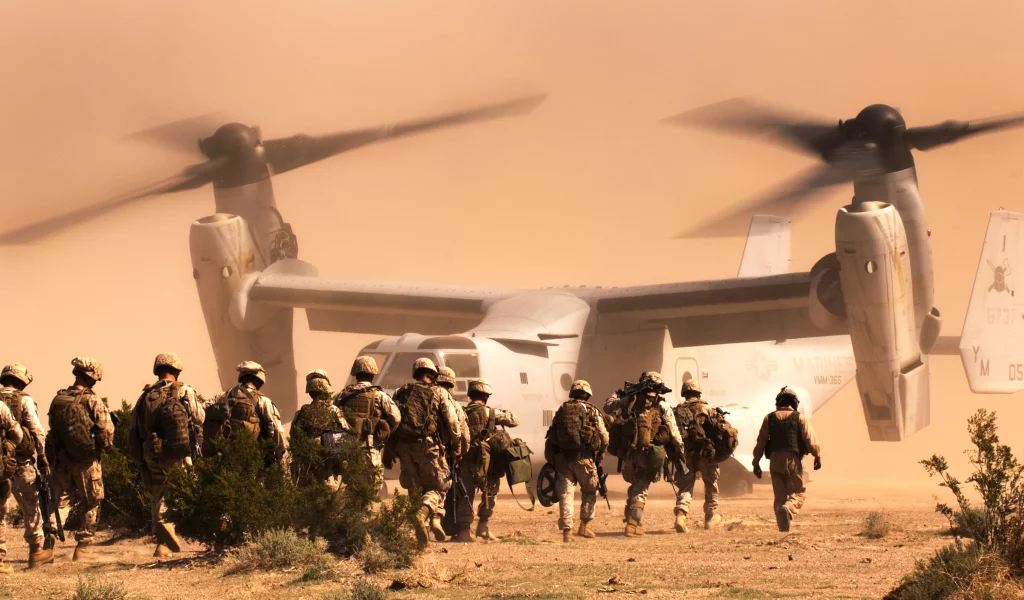 солдаты, bell v-22, osprey, конвертоплан, морская пехота