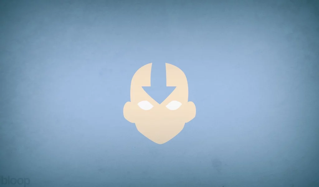 blo0p, минимализм, синий фон, aang, avatar, avatar the last airbender