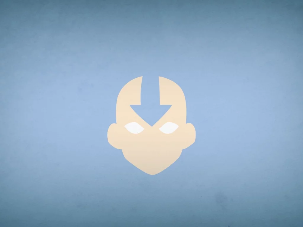 blo0p, минимализм, синий фон, aang, avatar, avatar the last airbender