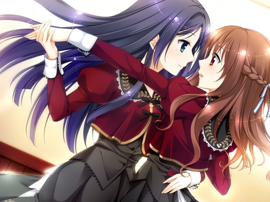 девушки, mahara aoi, sakura mau otome no rondo, улыбка, amatsuka ryouka, game cg