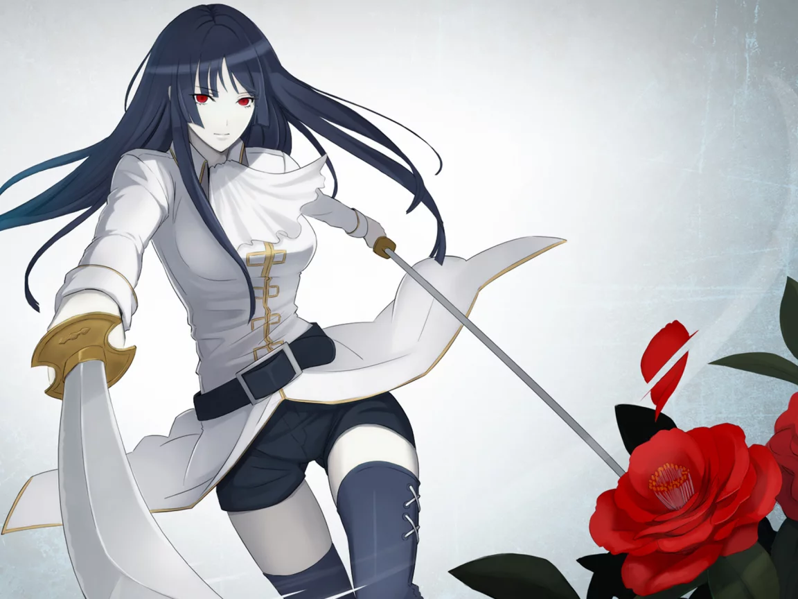 imai nobume, красные глаза, гинтама, gin tama, девушка, розы
