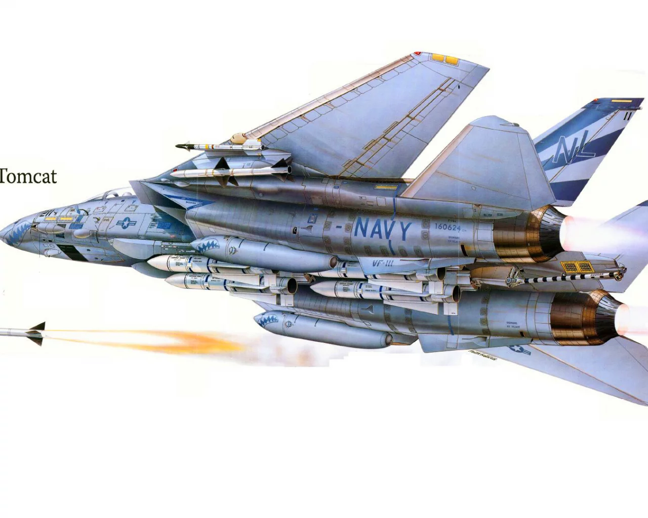 истребитель, ф-14, атака, сша, самолет, томкэт, рисунок