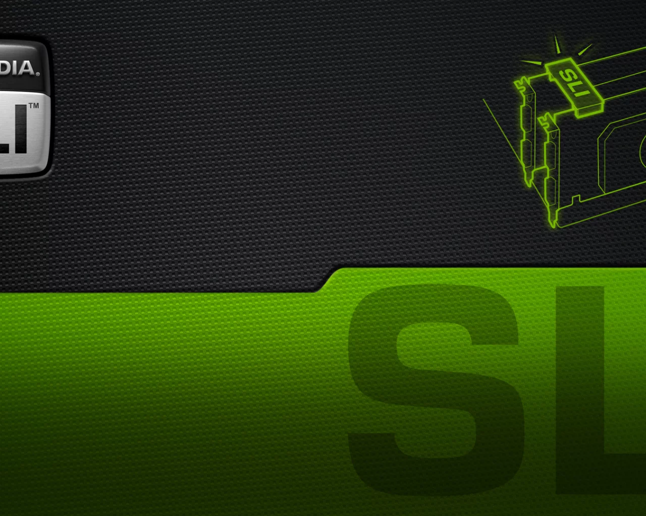 logo, sli, black, green, nvidia