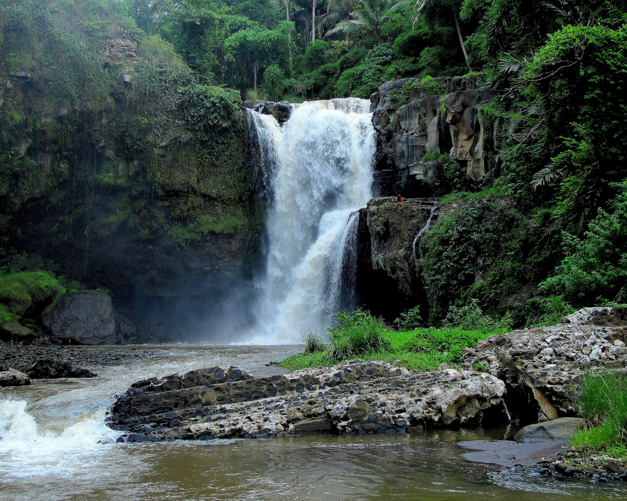 tegenungan waterfall, indonesia, скалы, bali, водопад, бали, индонезия