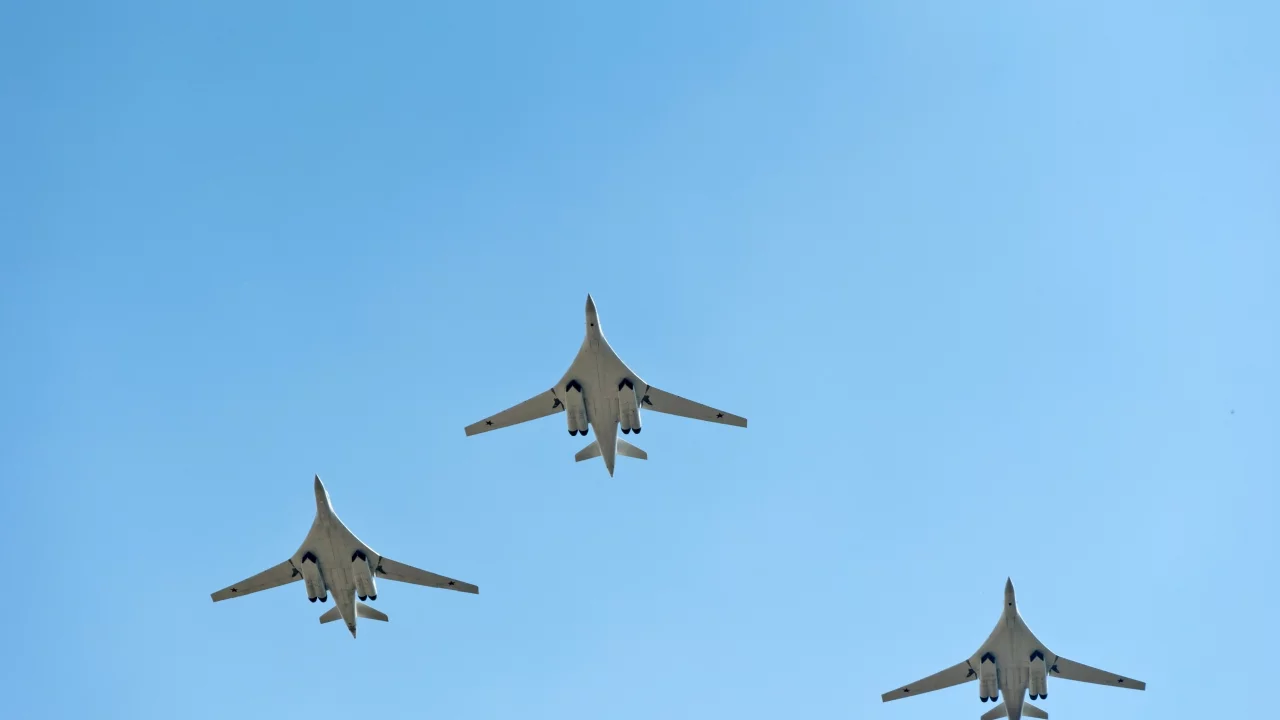 ту-160, самолёты, небо, три белых лебедя