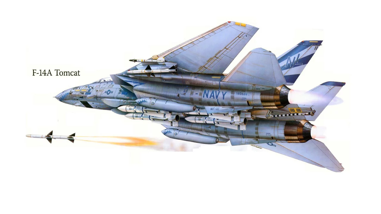 истребитель, ф-14, атака, сша, самолет, томкэт, рисунок