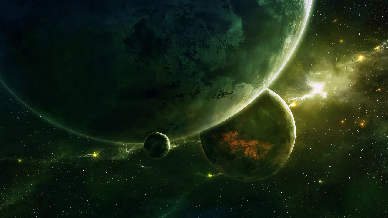 космос, арт, space, планеты, qauz