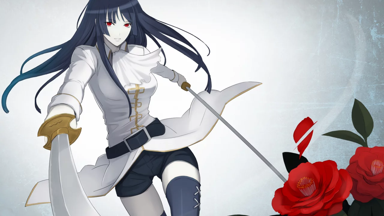 imai nobume, красные глаза, гинтама, gin tama, девушка, розы