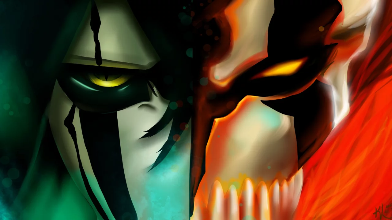 ulquiorra schiffer, парни, пустой, kurosaki ichigo, art, маска, синигами