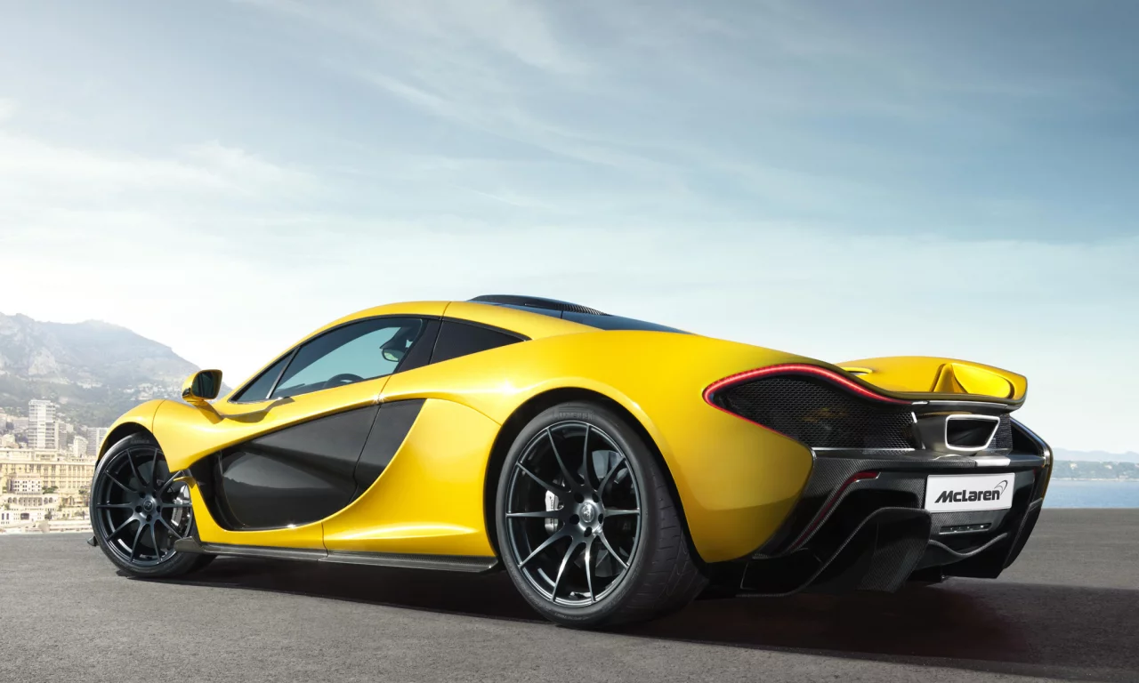 макларен, суперкар, mclaren, p1, желтый