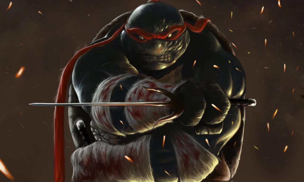 tmnt, raphael, черепашки-ниндзя, teenage mutant ninja turtles, бинты, арт