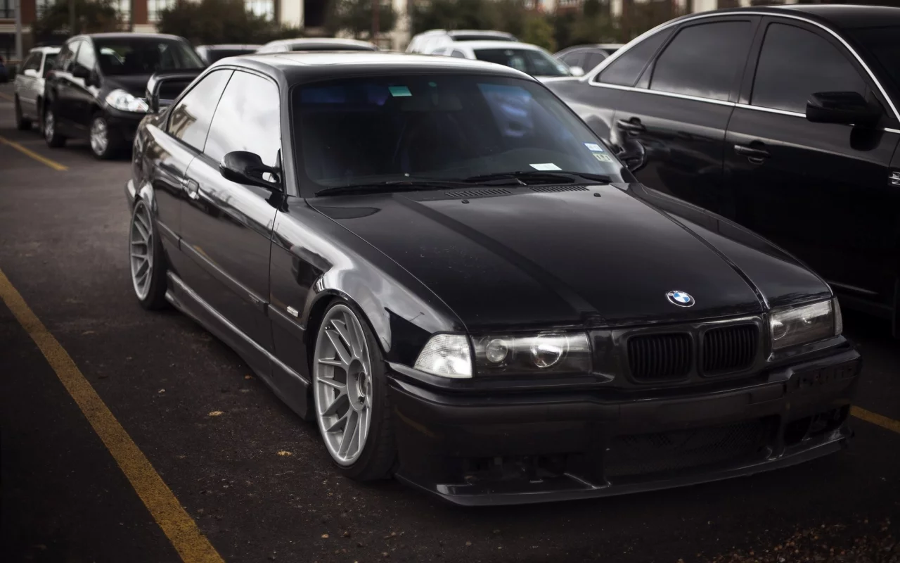 e36, low, black, 3 series, bmw, bbs