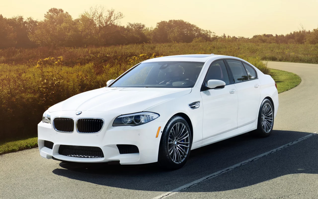 m5, тюнинг, tuning, белый, ind, дорога, bmw, передок, бмв, седан