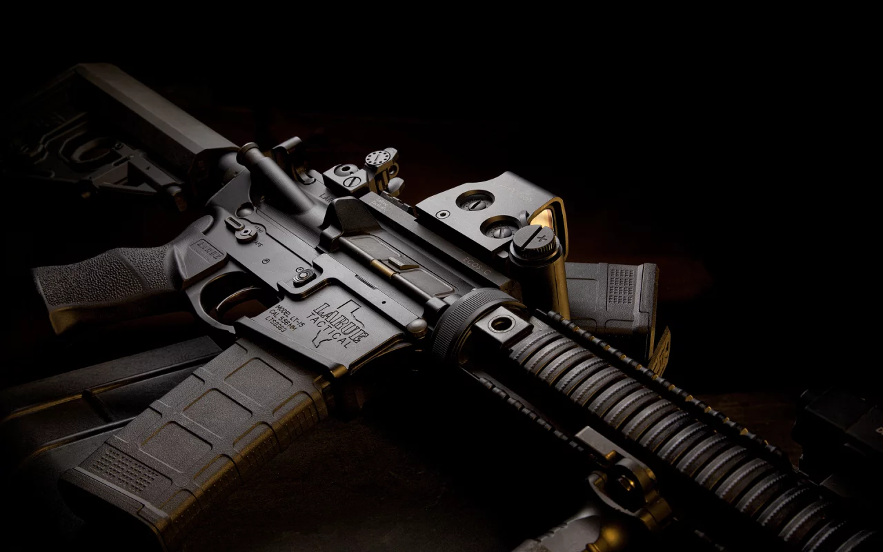 ar-15, автомат, m4, полумрак, штурмовая винтовка