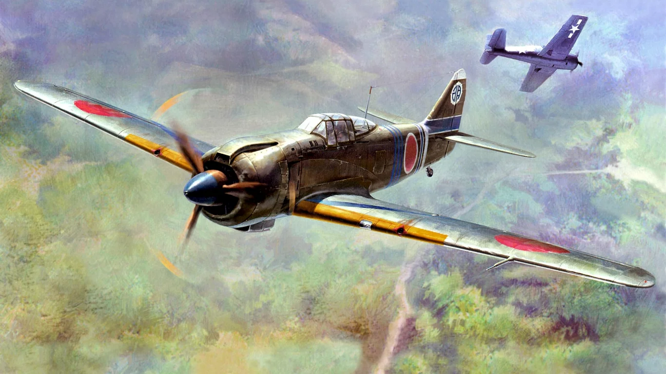 арт, японский, одноместный, kawasaki ki-100-iib