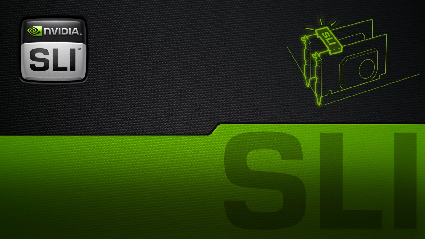 logo, sli, black, green, nvidia