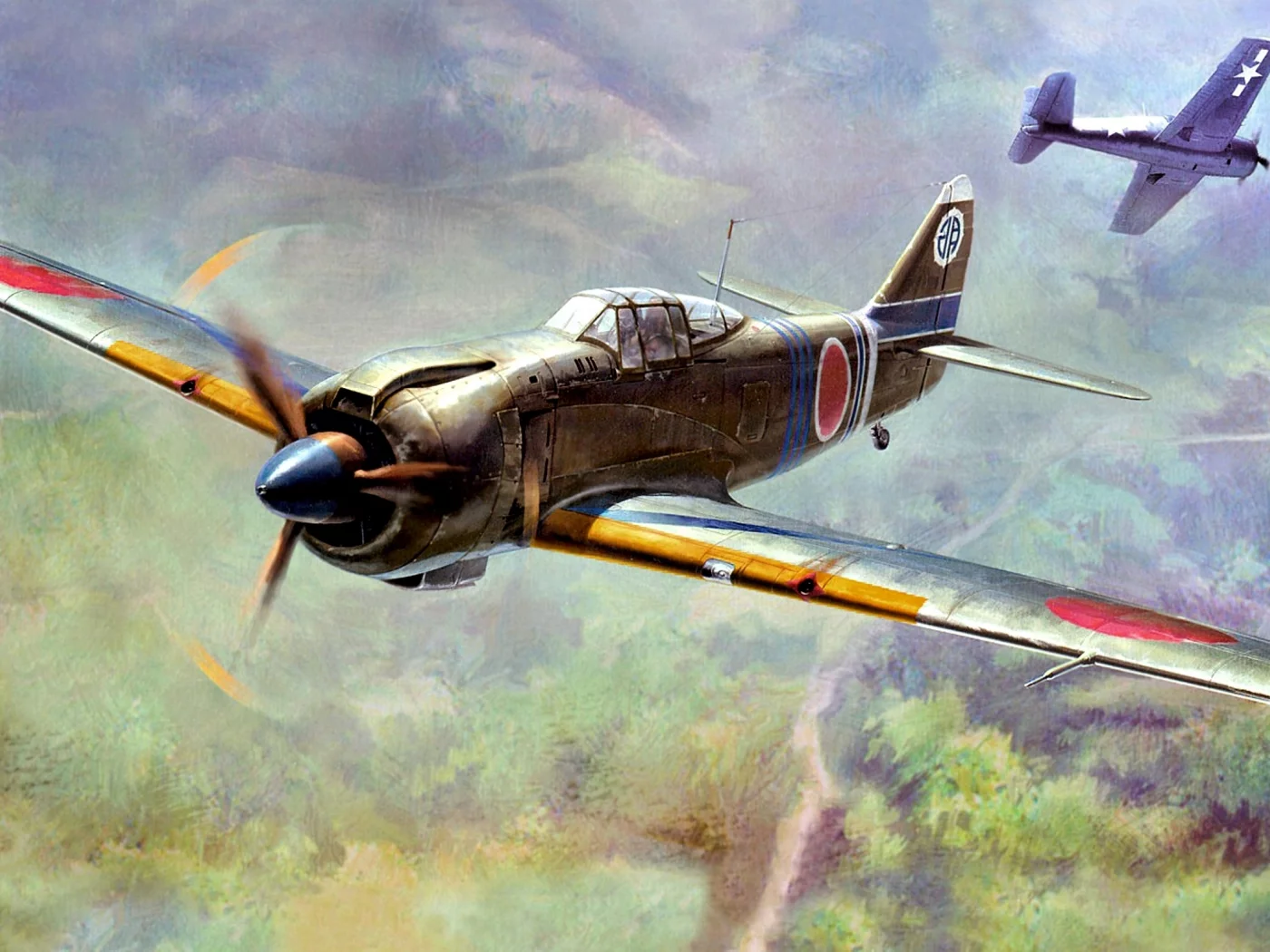 арт, японский, одноместный, kawasaki ki-100-iib