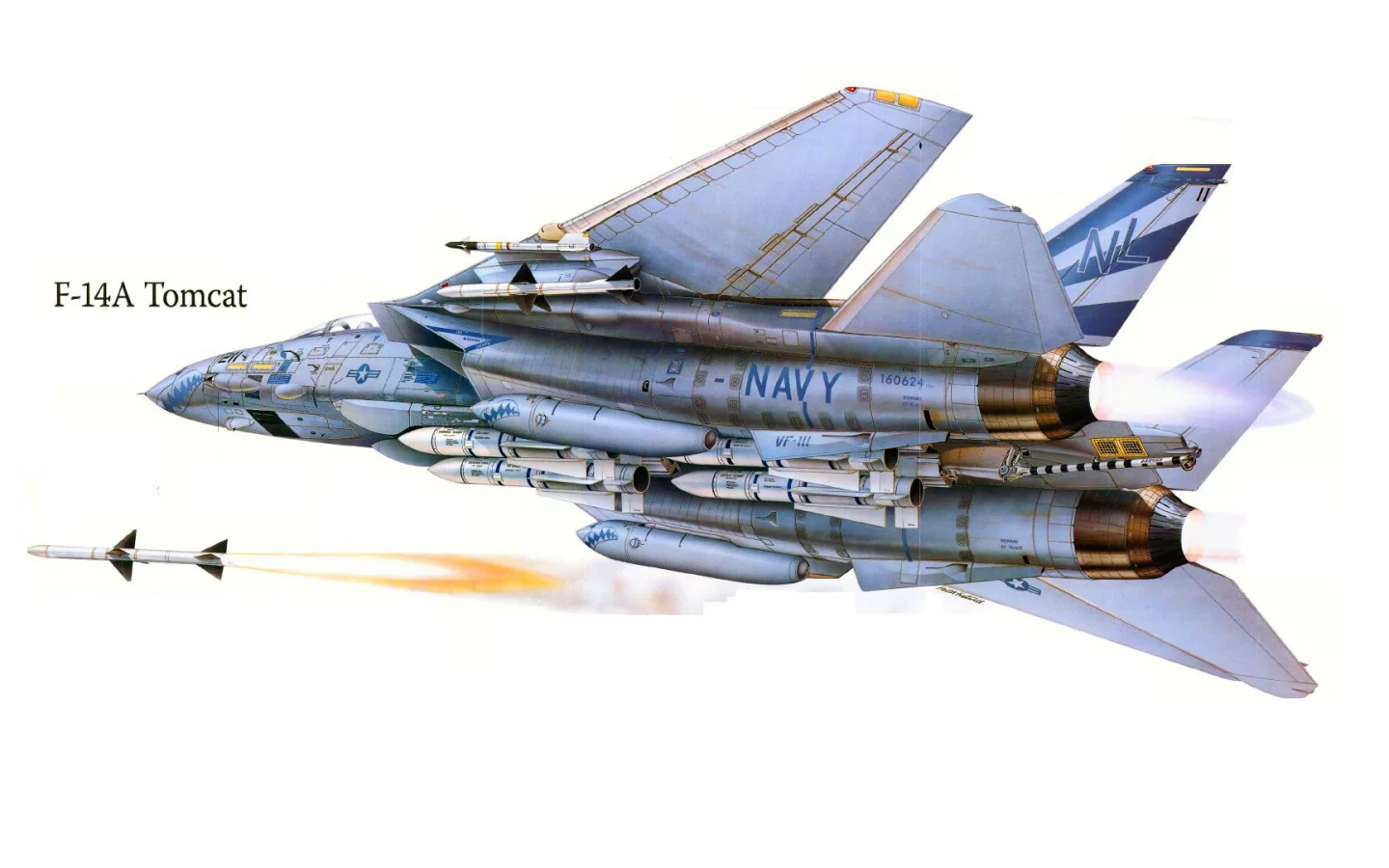 истребитель, ф-14, атака, сша, самолет, томкэт, рисунок