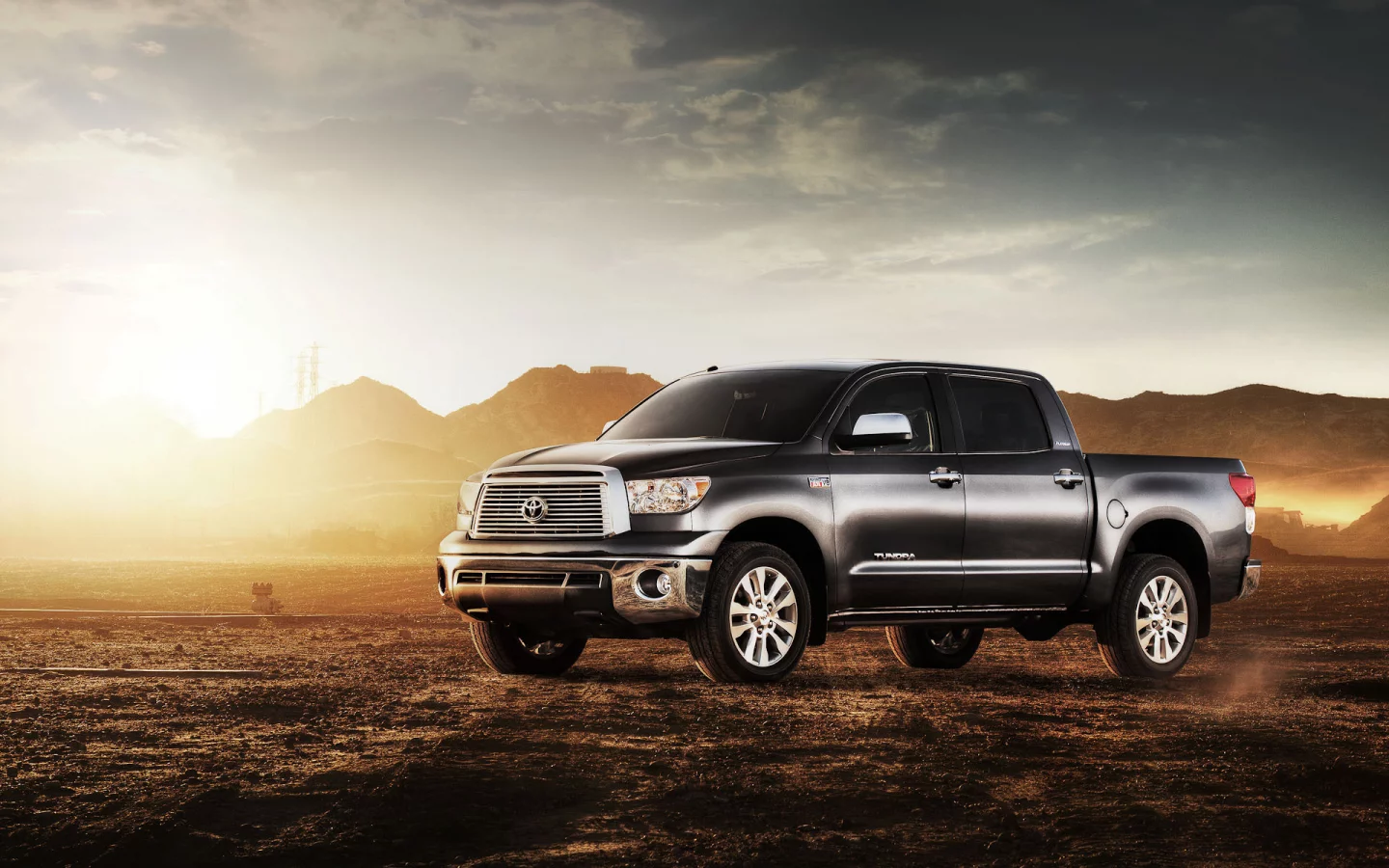 тойота, пикап, пустыня, toyota tundra