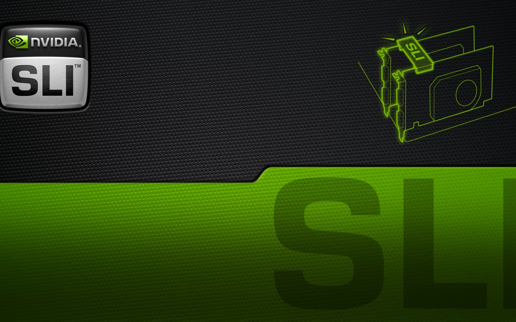 logo, sli, black, green, nvidia