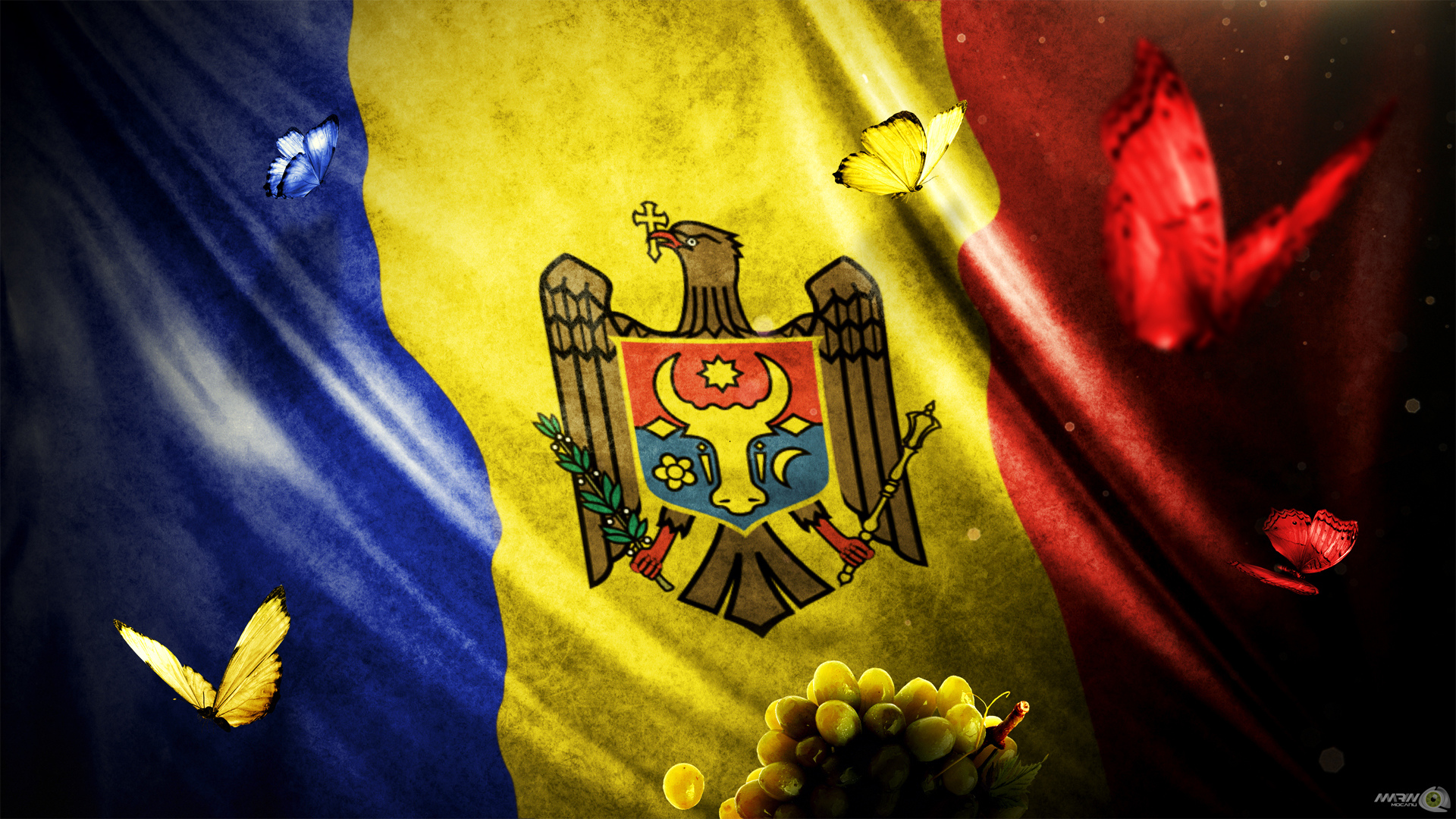 mocanu, blue, marin, design, red, md, flag, moldova, yellow