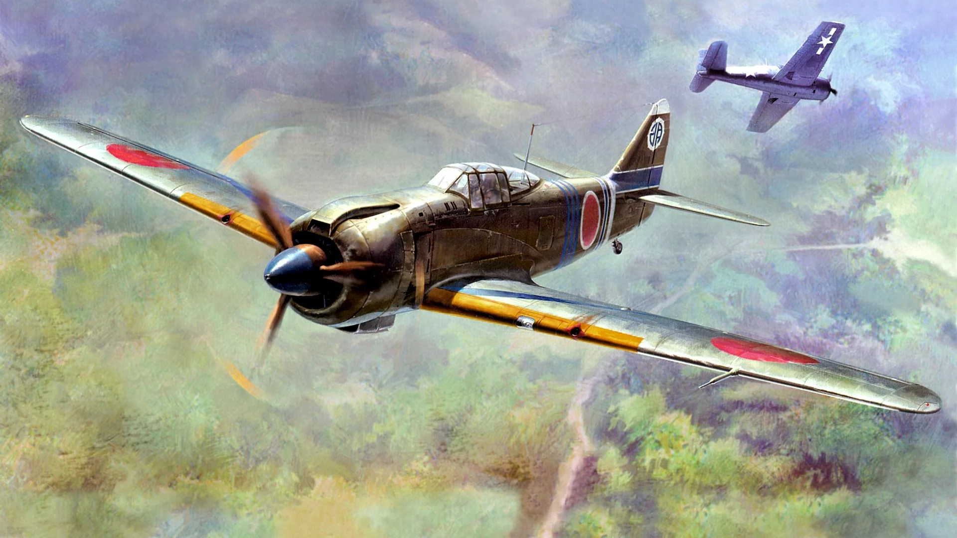арт, японский, одноместный, kawasaki ki-100-iib