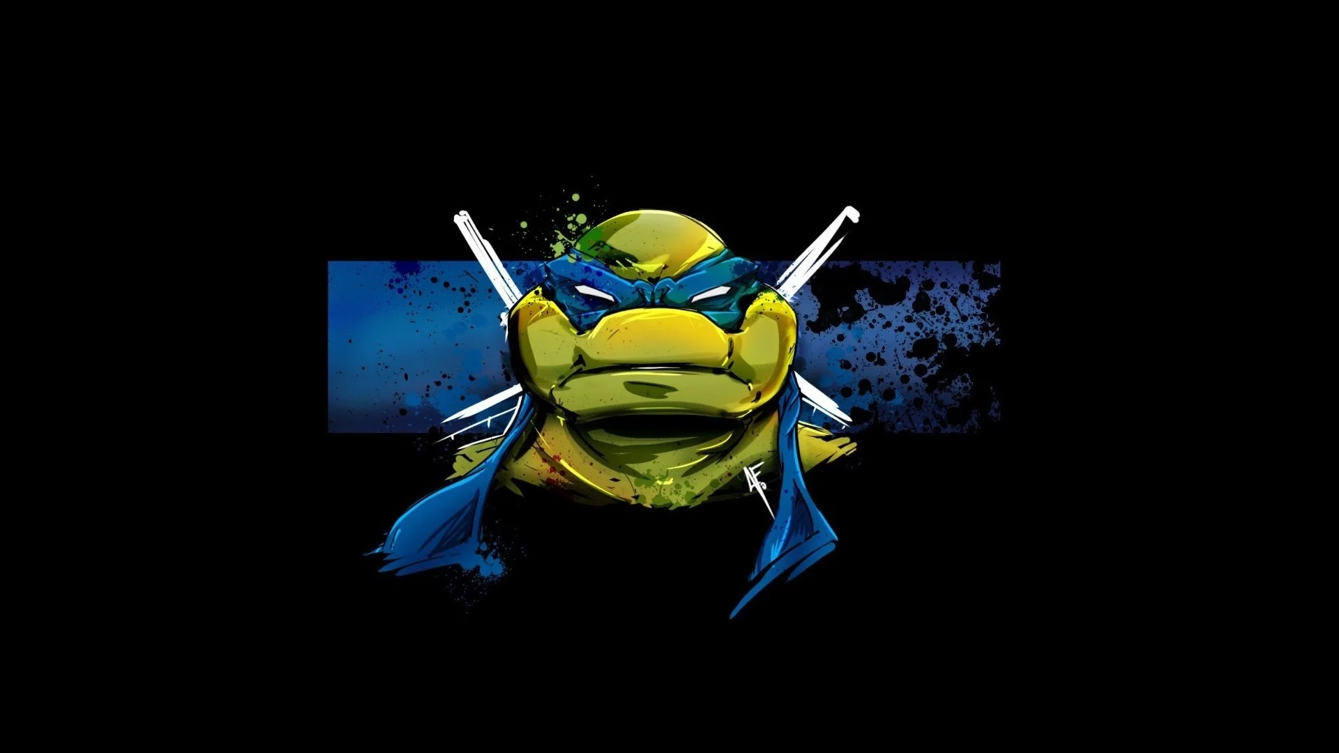 леонардо, минимализм, ninja turtles, черепашки-ниндзя, leonardo