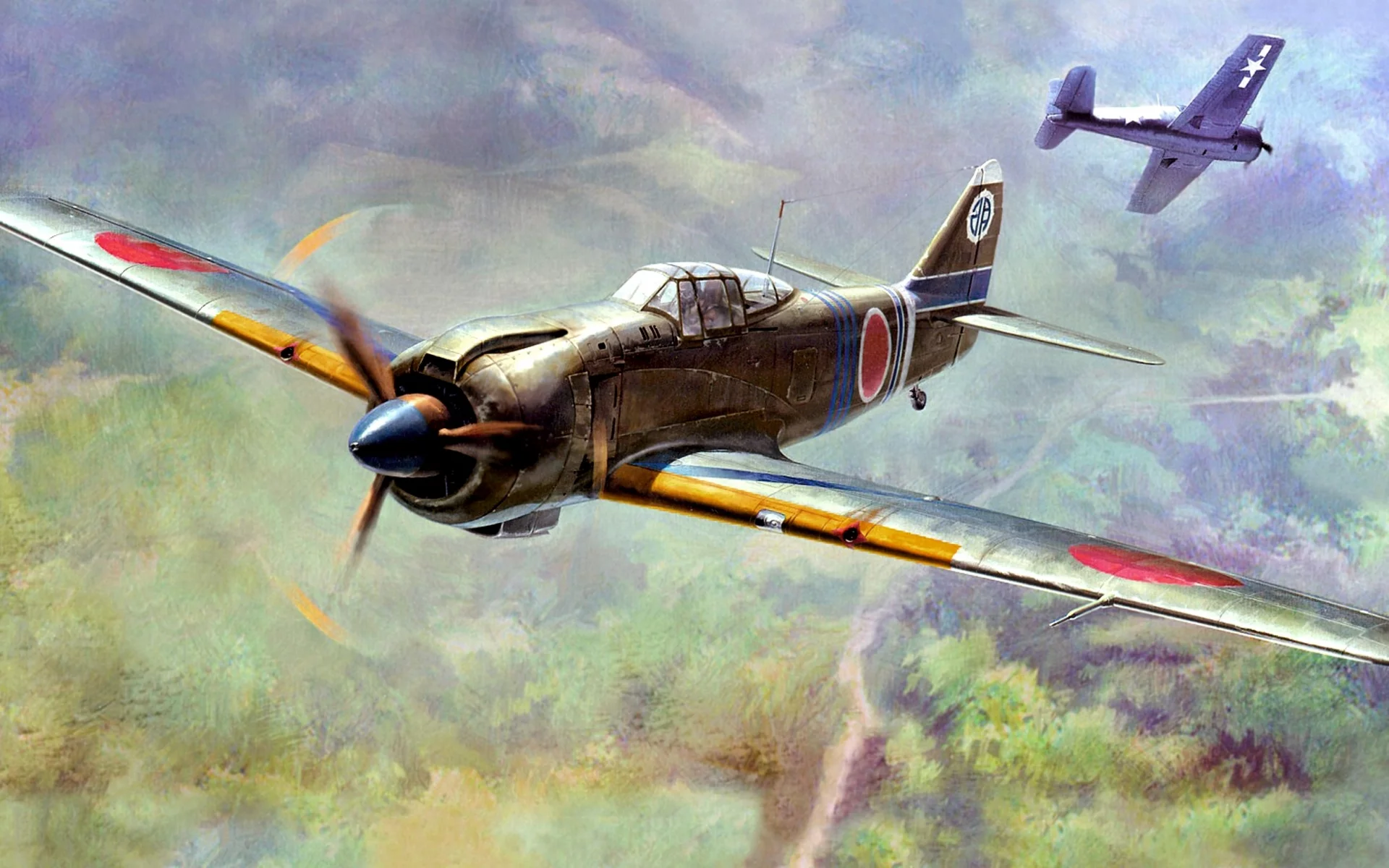 арт, японский, одноместный, kawasaki ki-100-iib
