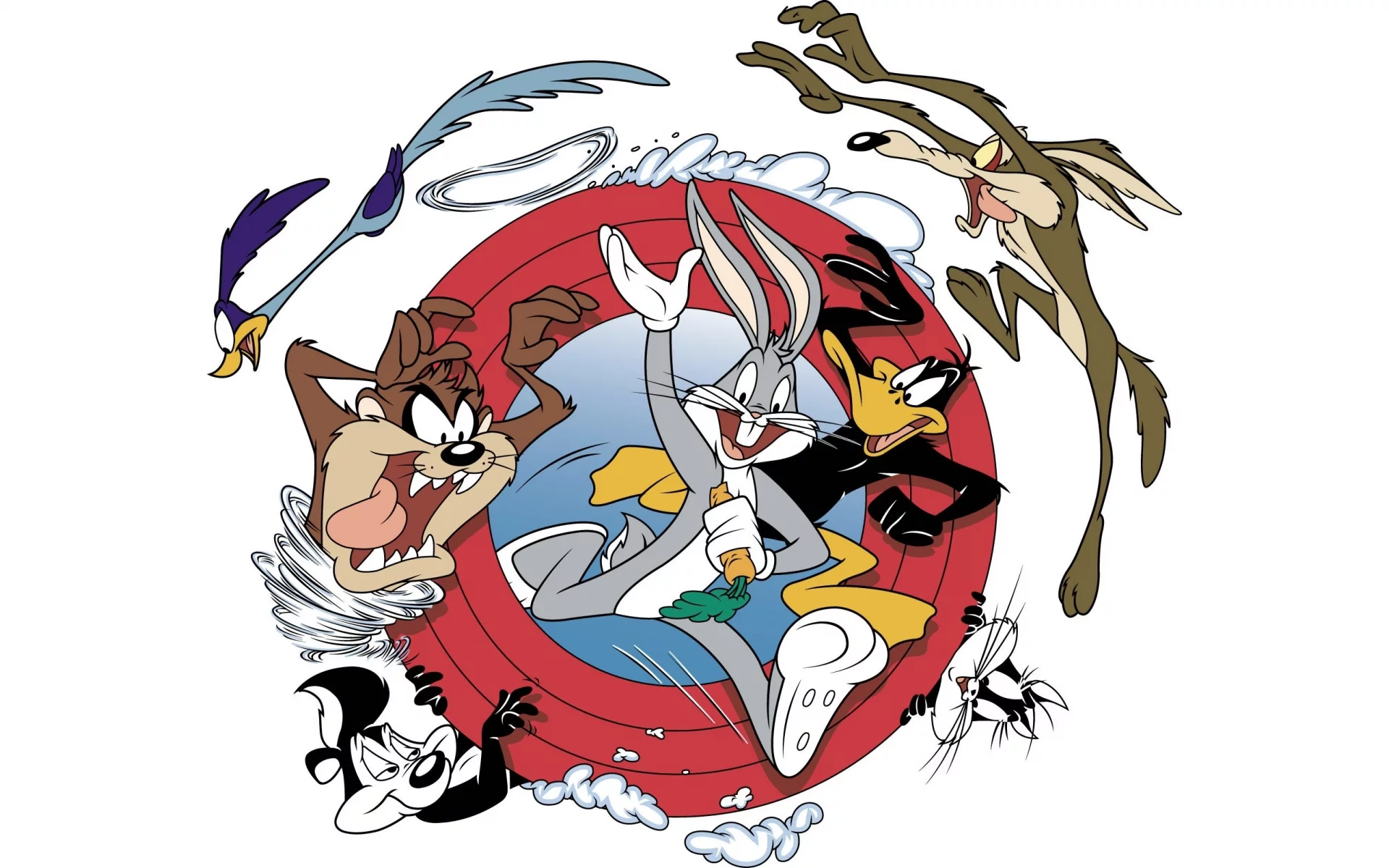 looney tunes, даффи дак, тасманский дьявол, багз банни