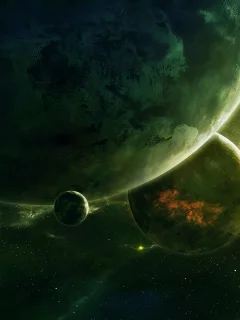 космос, арт, space, планеты, qauz