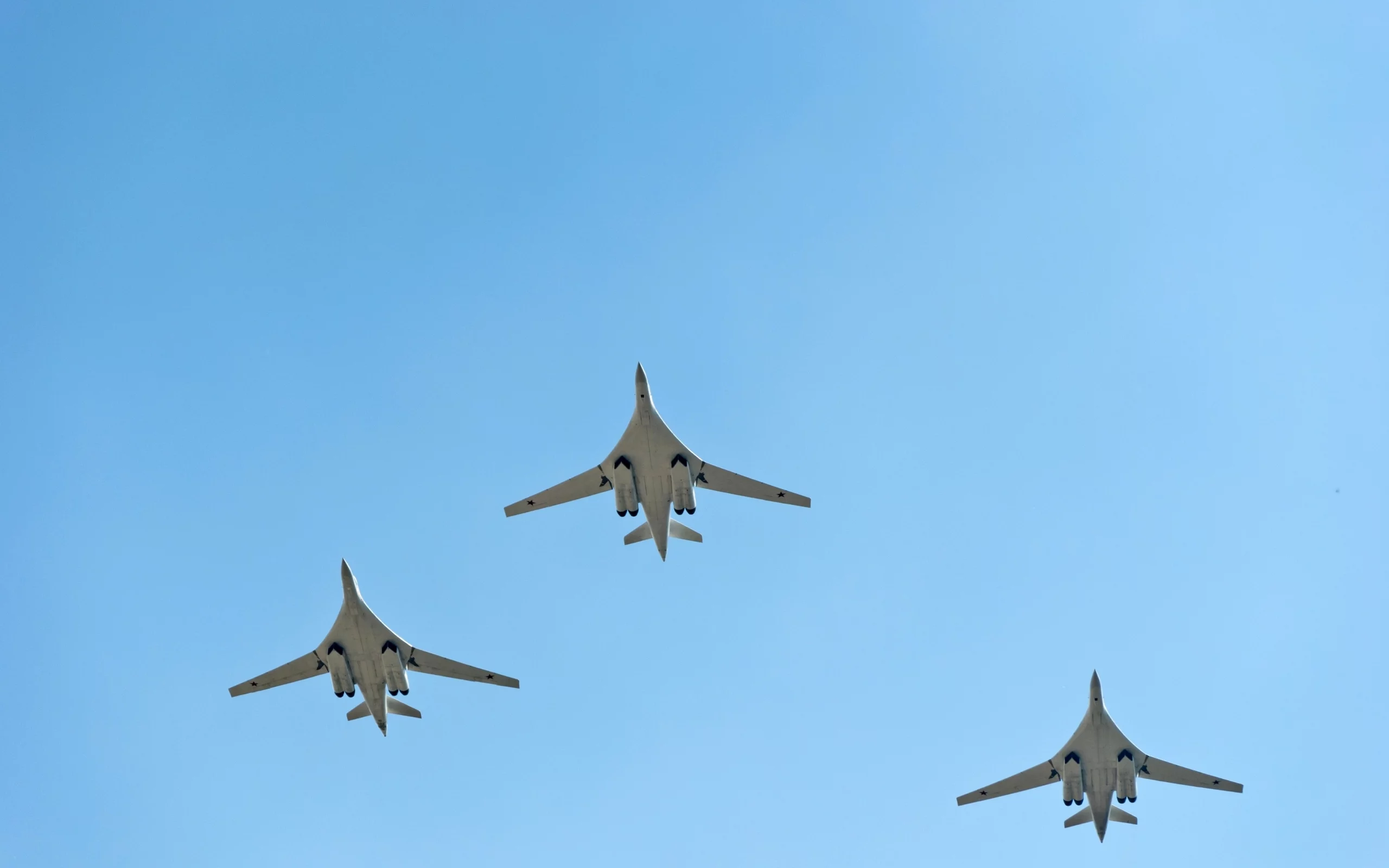 ту-160, самолёты, небо, три белых лебедя