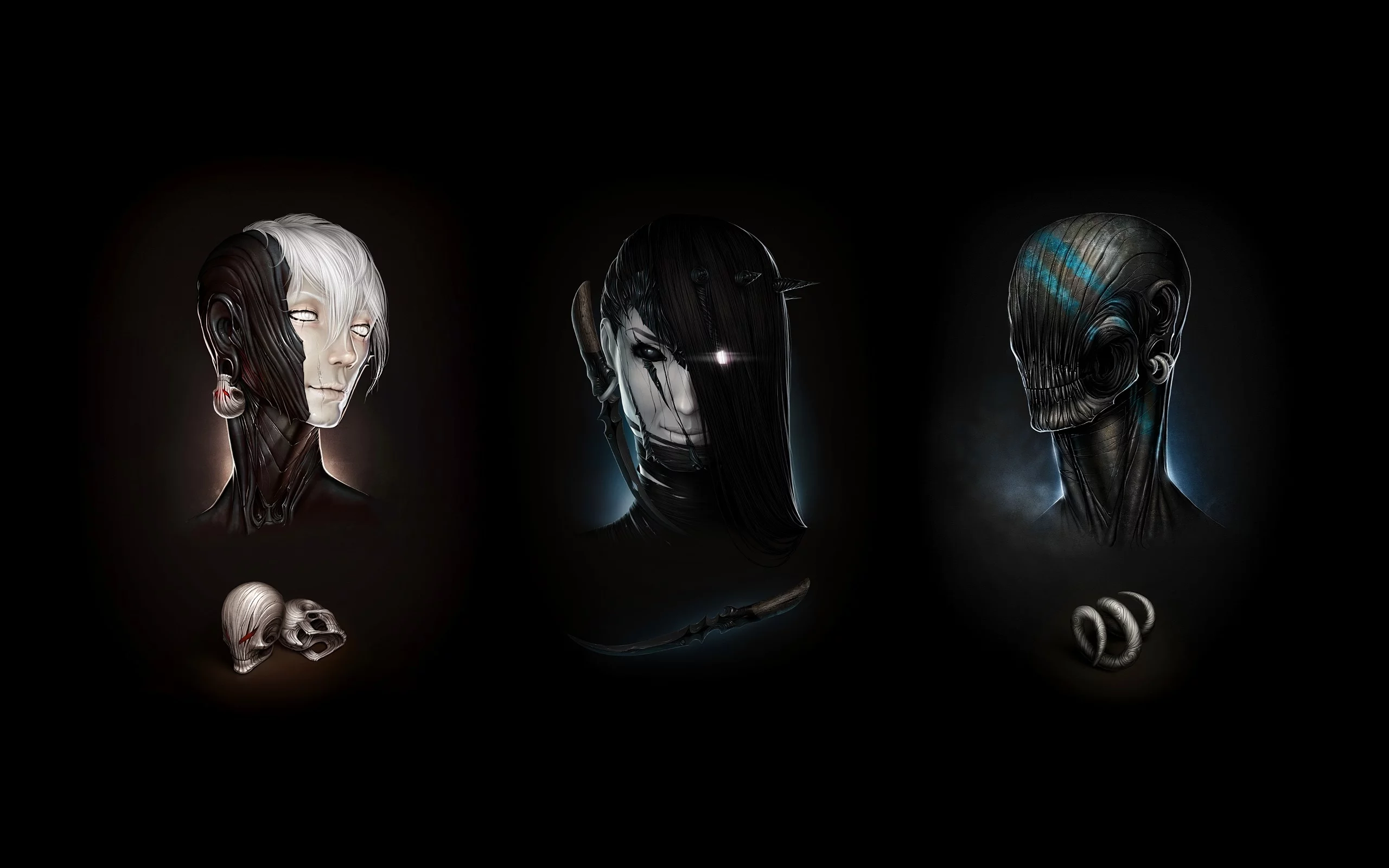 face, alexander fedosov, women, sci fi, head, robot