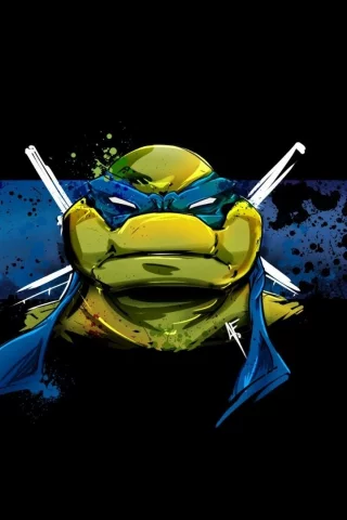 леонардо, минимализм, ninja turtles, черепашки-ниндзя, leonardo